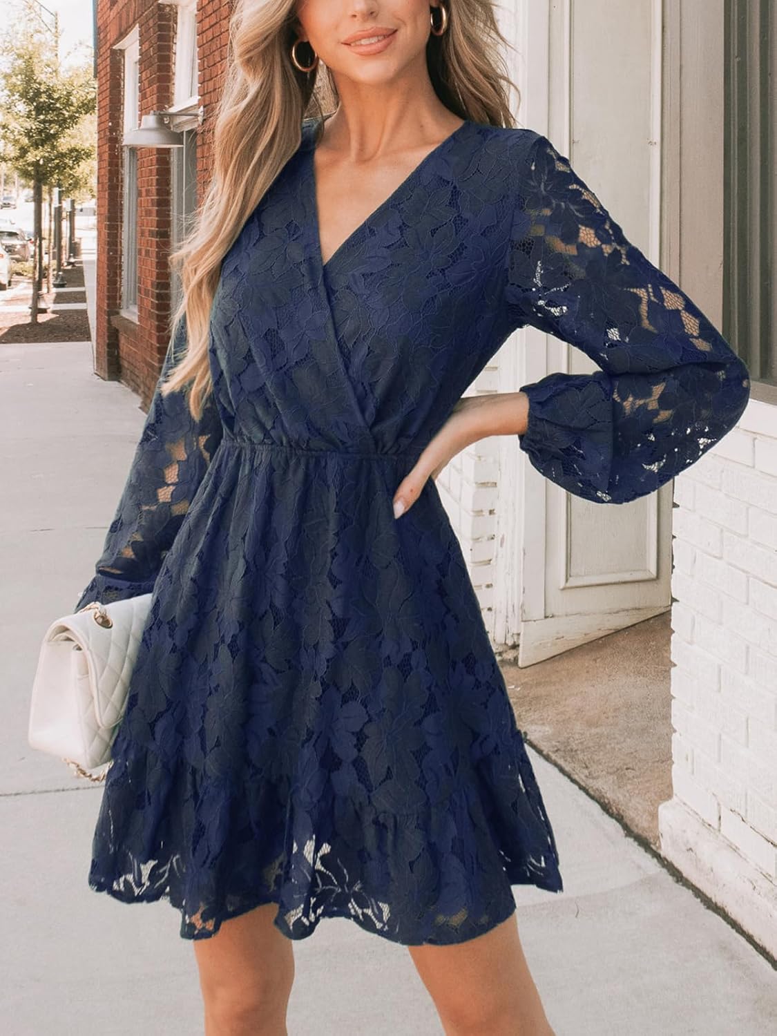 Thumbnail 3 de CUPSHE Mini robe mariage taille haute