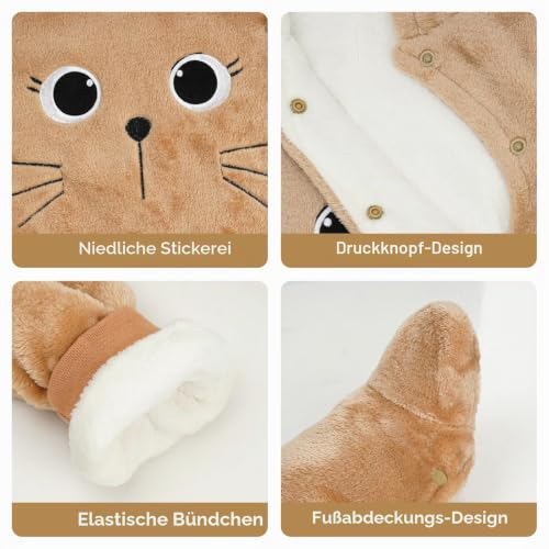 Thumbnail 5 de WYTbaby Winter-Schneeanzug für Babys 0–3 Monate – Flanell-Wärmer mit Bären-Design