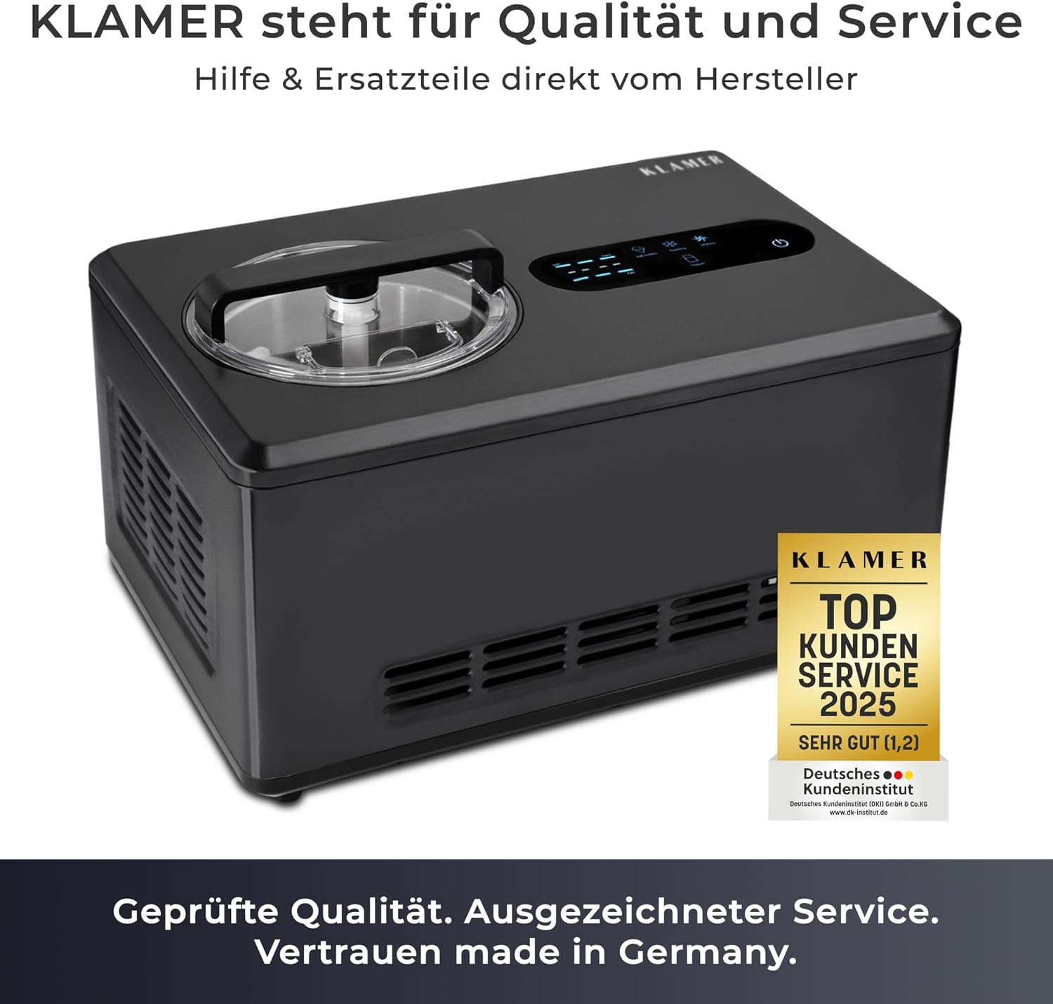 Thumbnail 1 de KLAMER 2-in-1 Eismaschine mit 2 l