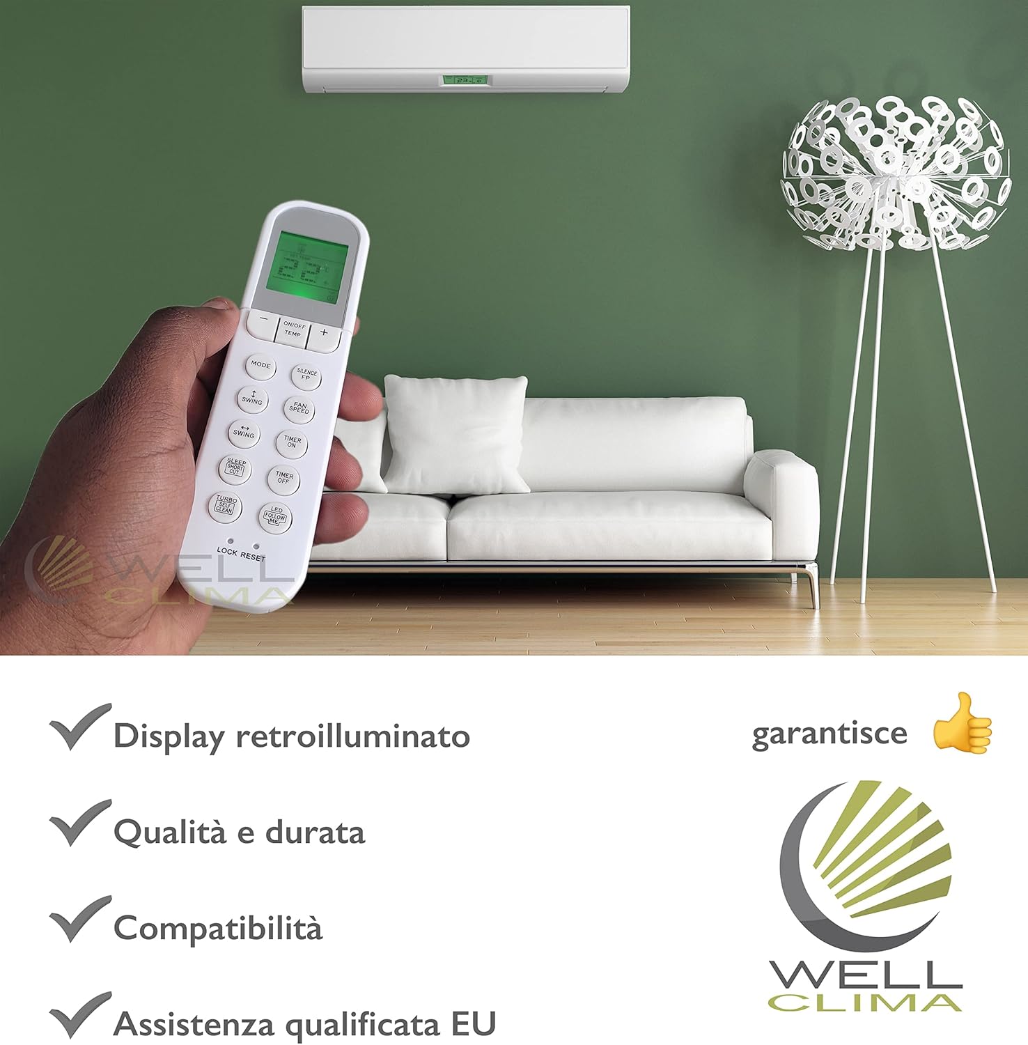 Thumbnail 1 de Télécommande RG36F4/BGEFS-RG36F2/BGEF wellclima – compatibilité Climatiseur et pompe à chaleur inverter (RG36)