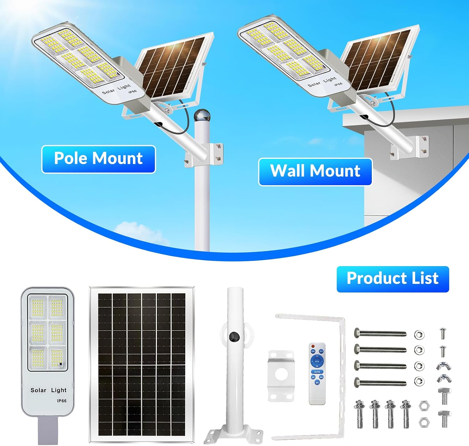 Detalle 2 de WILLMIND WILLMIND-XTD2 Solar Street Lights, 2-Pack with Motion Sensor and Remote