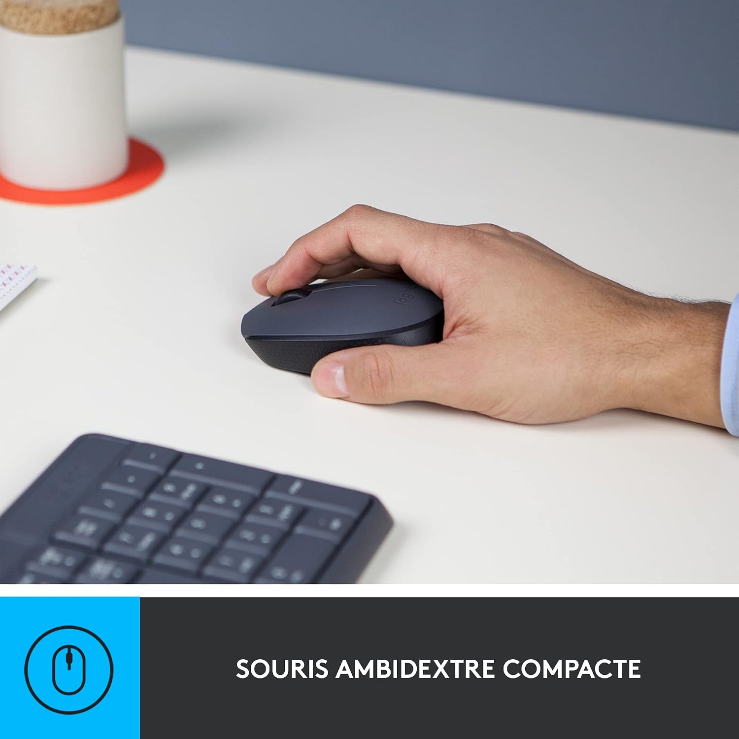 Detalle 2 de Logitech MK235: ensemble clavier et souris sans fil fiable pour Windows