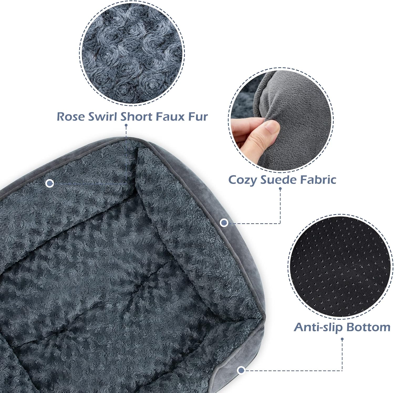 Detalle 2 de INVENHO Orthopedic Dog Bed 25 x 21