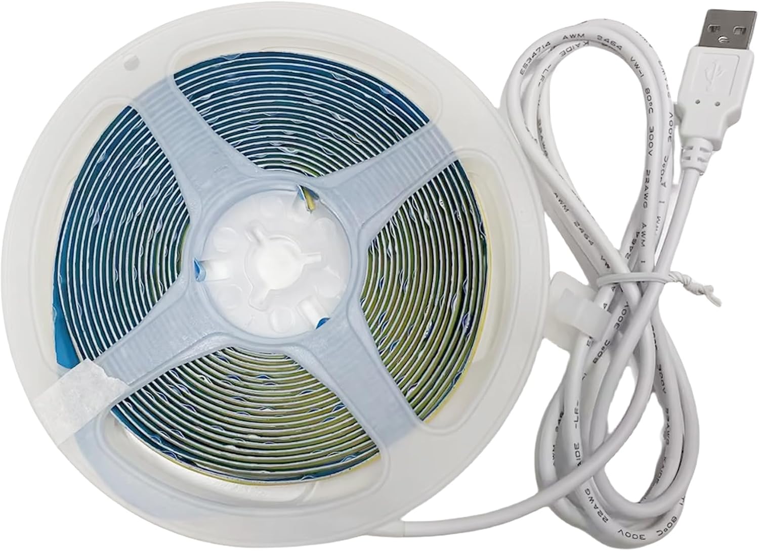 Detalle de Clearhill 5VCOBUSB-5-3000K COB-ledstrip, 5 m, warmwit, 320 leds/m