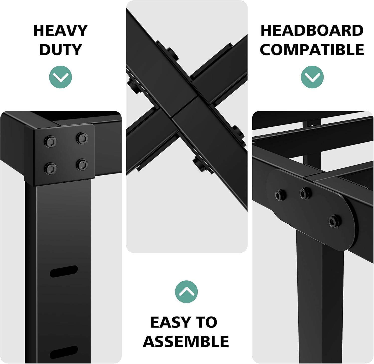 Thumbnail 5 de Awesofurni Twin Bed Frame, 18-Inch Metal Platform with 16-Inch Clearance