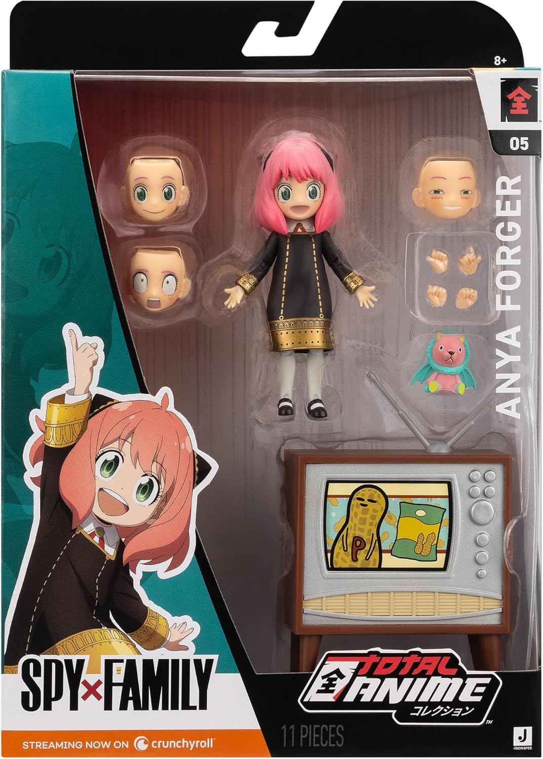 Detalle de Total Anime KAZ0005 Anya Forger – SPYxFAMILY: bewegliche Sammlerfigur 16,5 cm mit Gesichtern und Zubehör