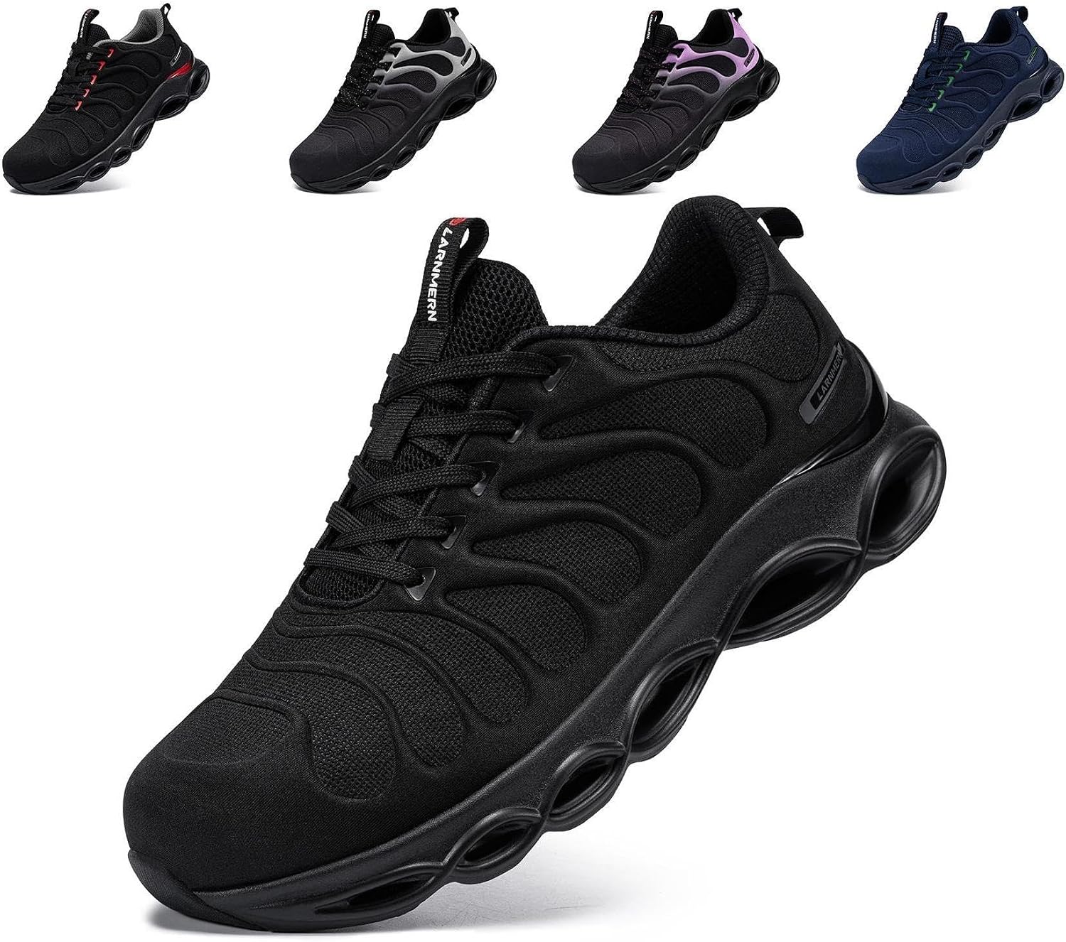 Detalle de LARNMERN Steel Toe Work Safety Shoes (ASTM F2413) Lightweight Comfort Sneakers
