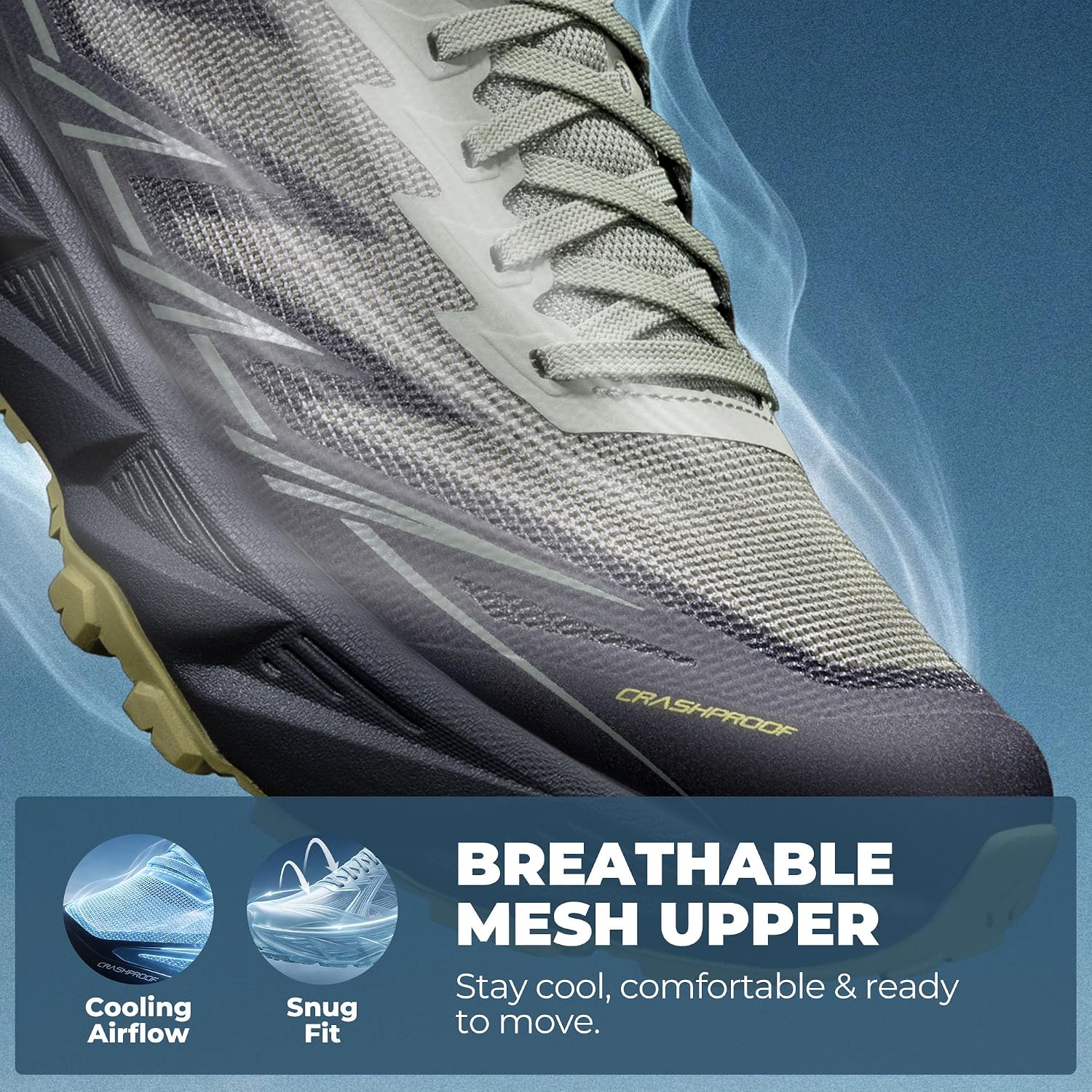 Thumbnail 3 de NORTIV 8 Trail Running Shoes with Mesh Upper
