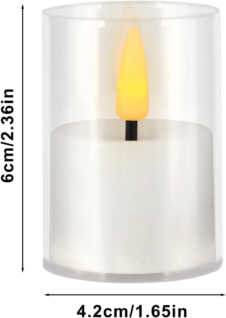 Detalle 2 de TLNFHRPI RTY1023 Flameless LED Candles, 12-Pack in Ivory with Timer and Remote