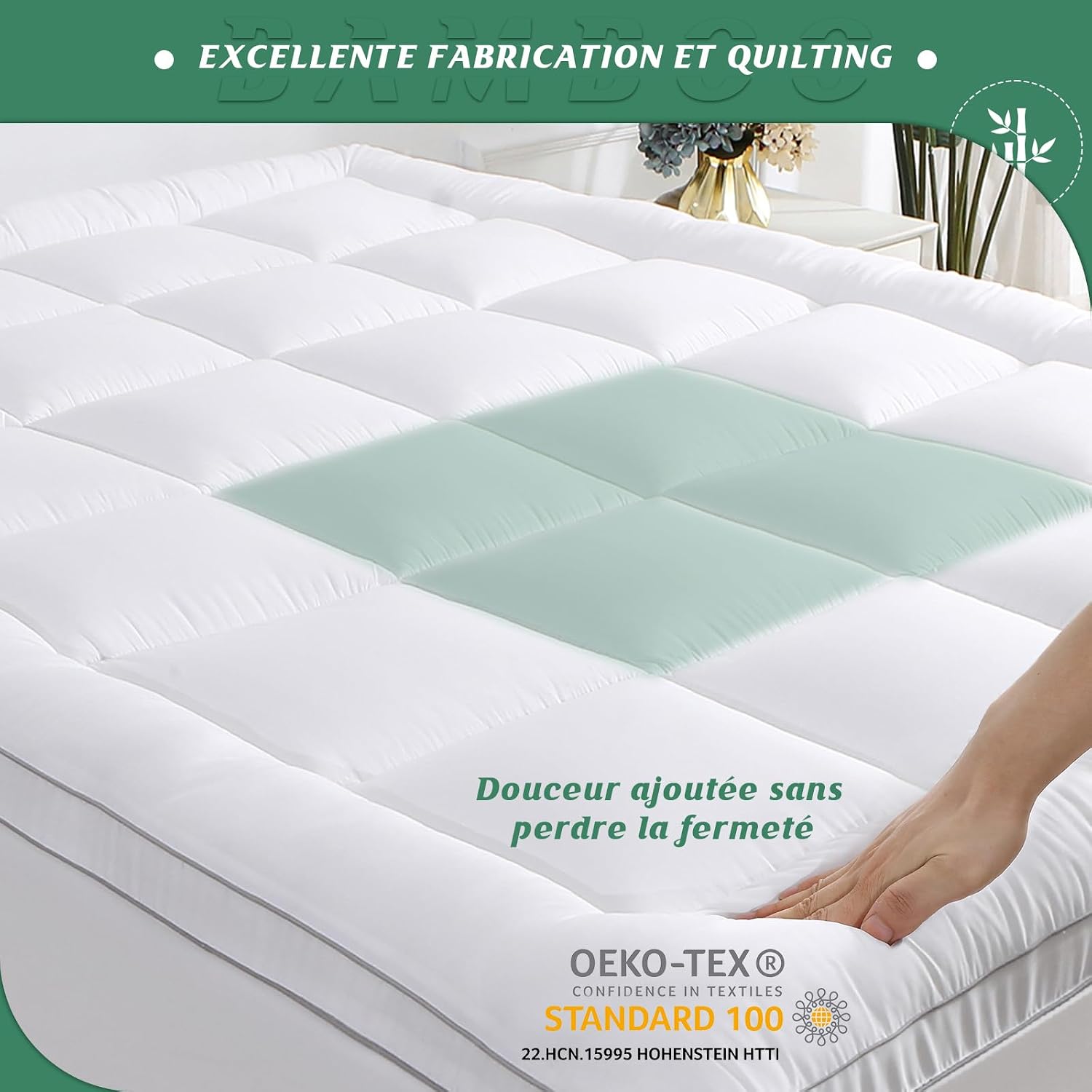Thumbnail 3 de GRT Surmatelas 140x190 cm Épaisseur 6 cm
