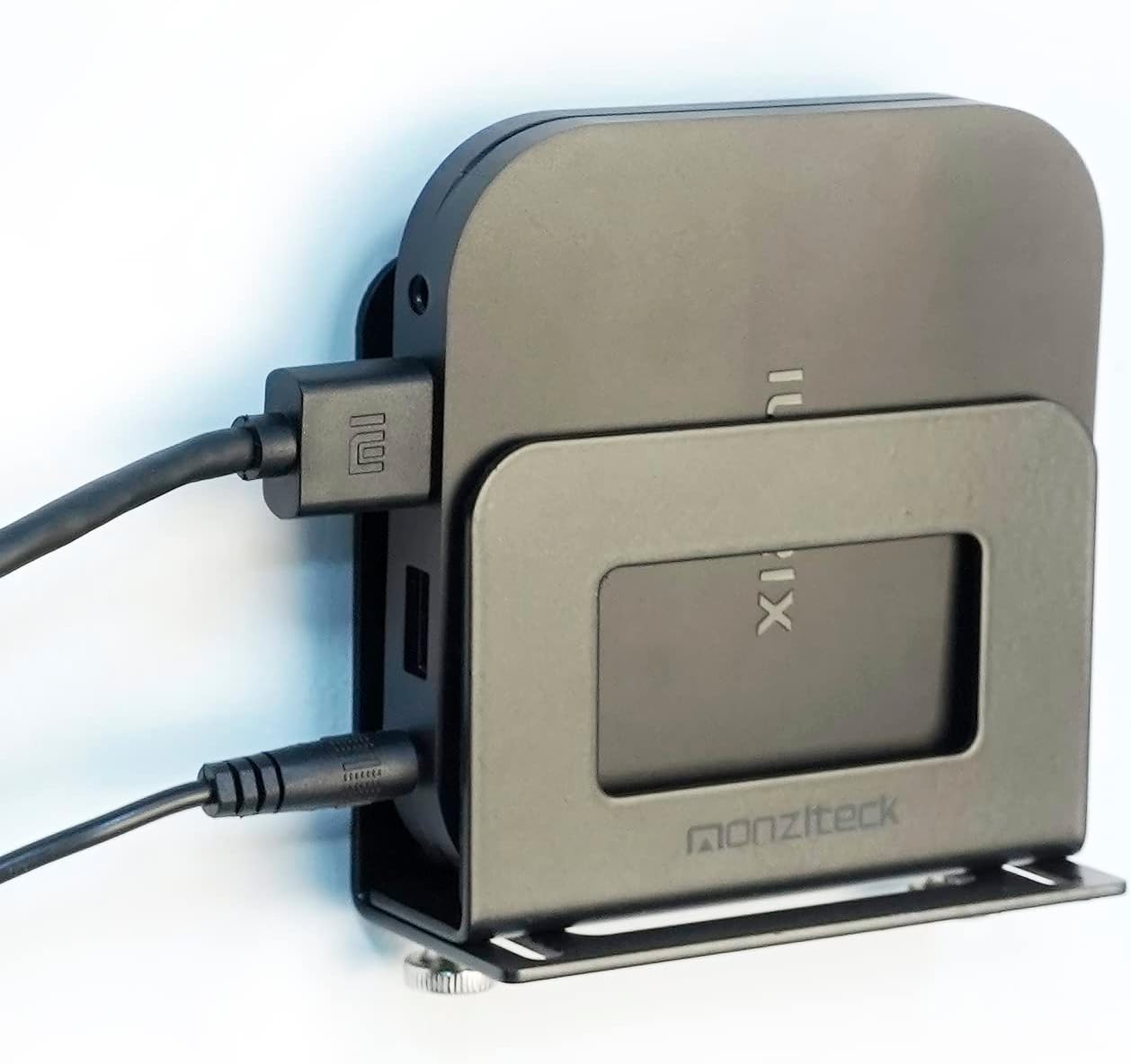 Detalle de Monzlteck Support mural réglable pour petits appareils multimédias (Apple TV, Roku, routeur, modem)
