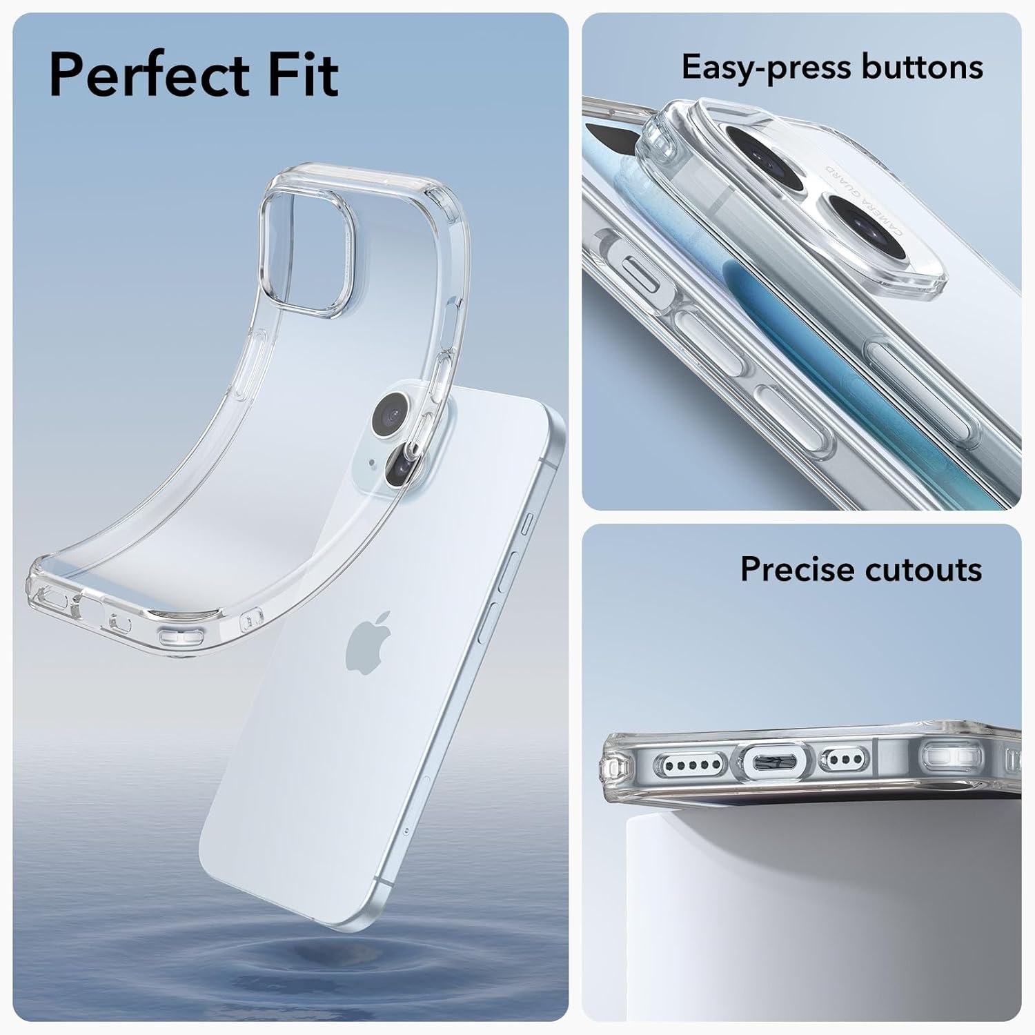 Thumbnail 5 de Coque ESR Transparente pour iPhone 15 – Fine et résistante aux chocs (Zero série)