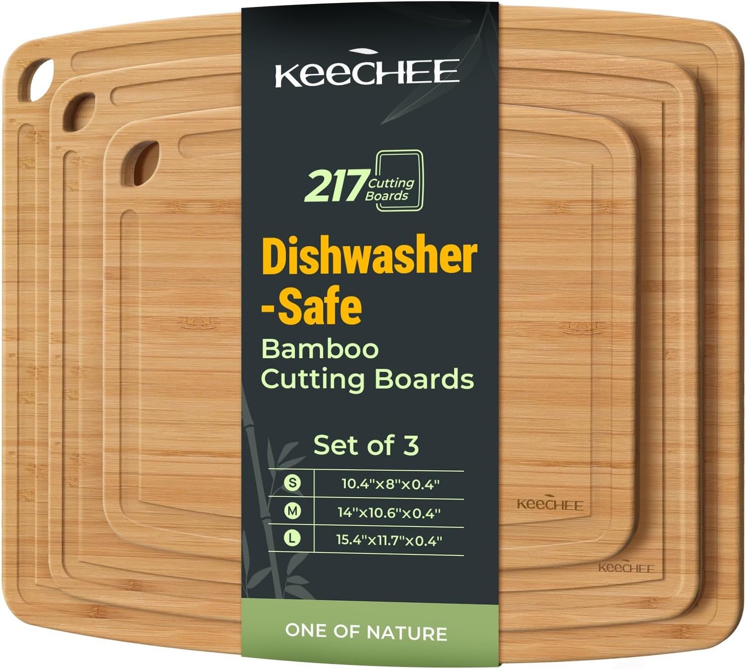 Keechee Bamboo Cutting Board Set of 3 🍽
