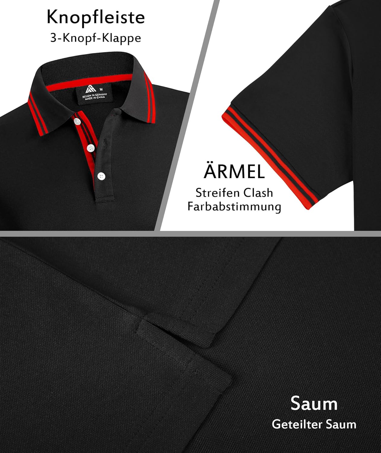 Thumbnail 2 de SwissWell Polo da Uomo a Manica Corta a Asciugatura Rapida, traspirante per golf e tennis