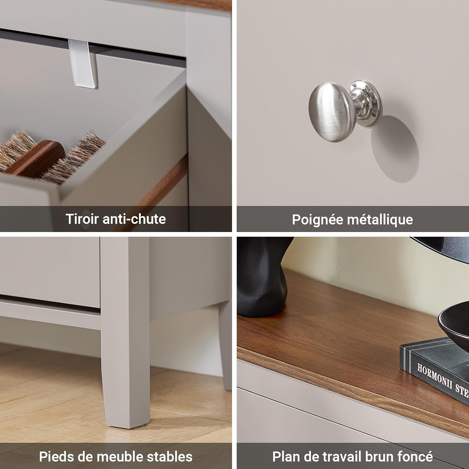 Thumbnail 6 de SoBuy Meuble Chaussure Entrée – Grand rangement 12 paires, MDF E1, Marron clair (FSR89-KA)