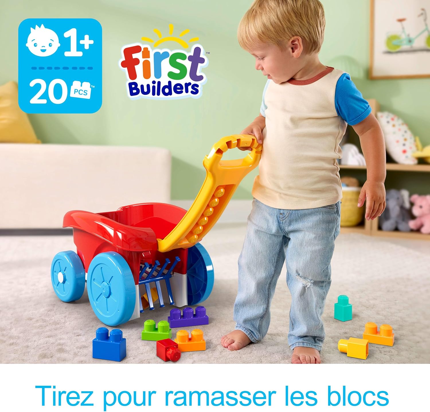 Detalle 2 de MEGA BLOKS JFR30 Wagon 20 pièces 🚂