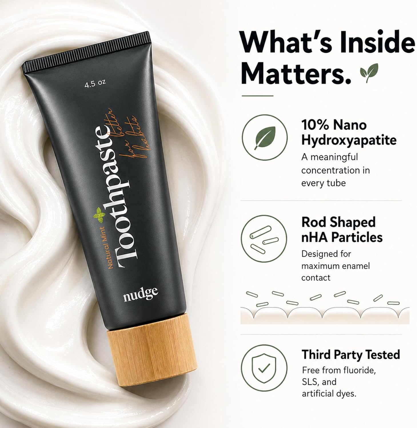 Detalle de Nudge Nano Hydroxyapatite Toothpaste 4.5 oz
