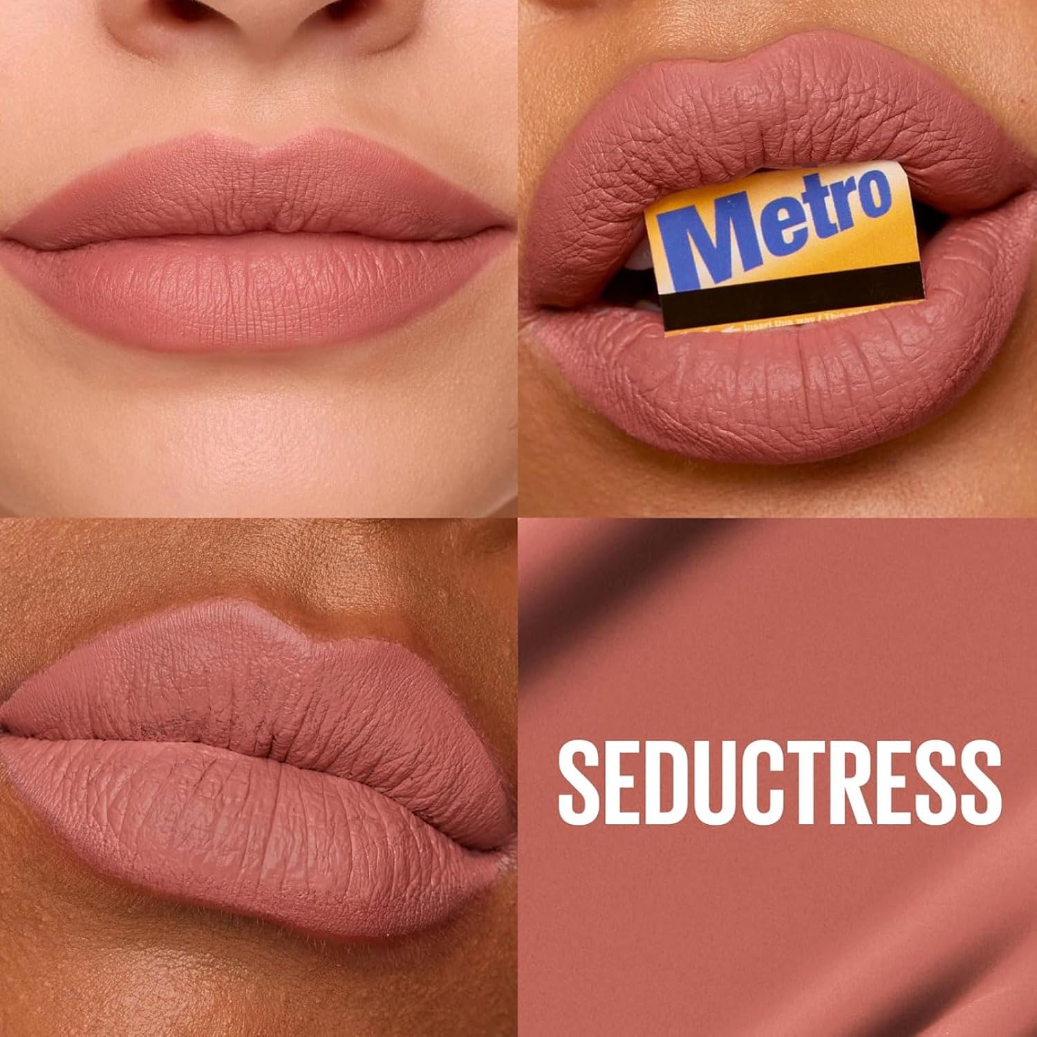 Detalle de Maybelline New York SuperStay Matte Ink Tinta Labbra – Kit 2 Rossetti 115 Founder + 65 Seductress