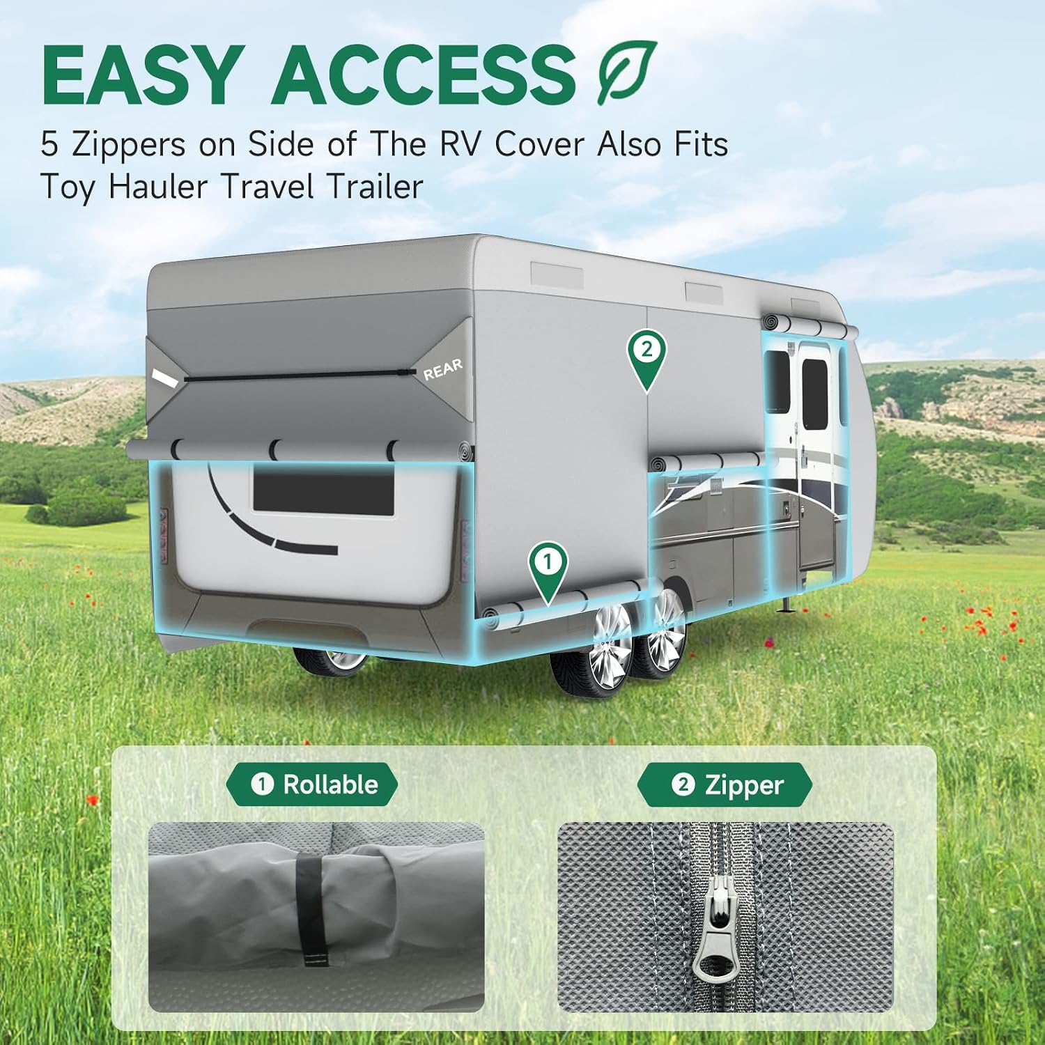 Thumbnail 5 de Umbrauto Caravan Trailer Cover (30–33 ft): Lightweight, Durable, All-Season RV Protection