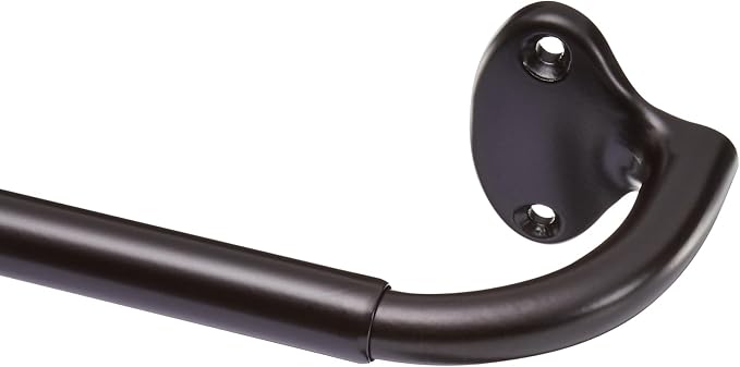 Detalle de Amazon Basics Barra de cortina extensible curva, bronce 71-122cm