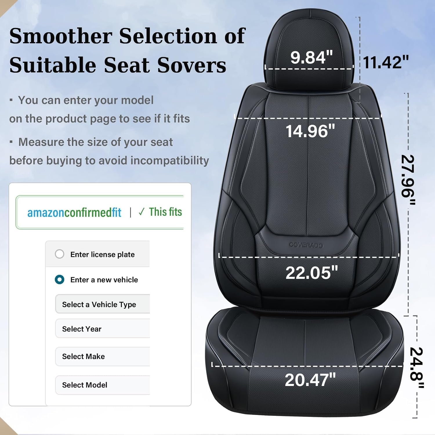 Detalle 1 de Coverado Universal Front Seat Covers, 2 Pack