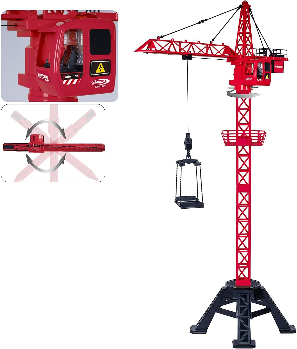 Detalle 1 de Jamara Kutter XL 99 IR 406321 – żuraw wieżowy 99 cm z pilotem i LED