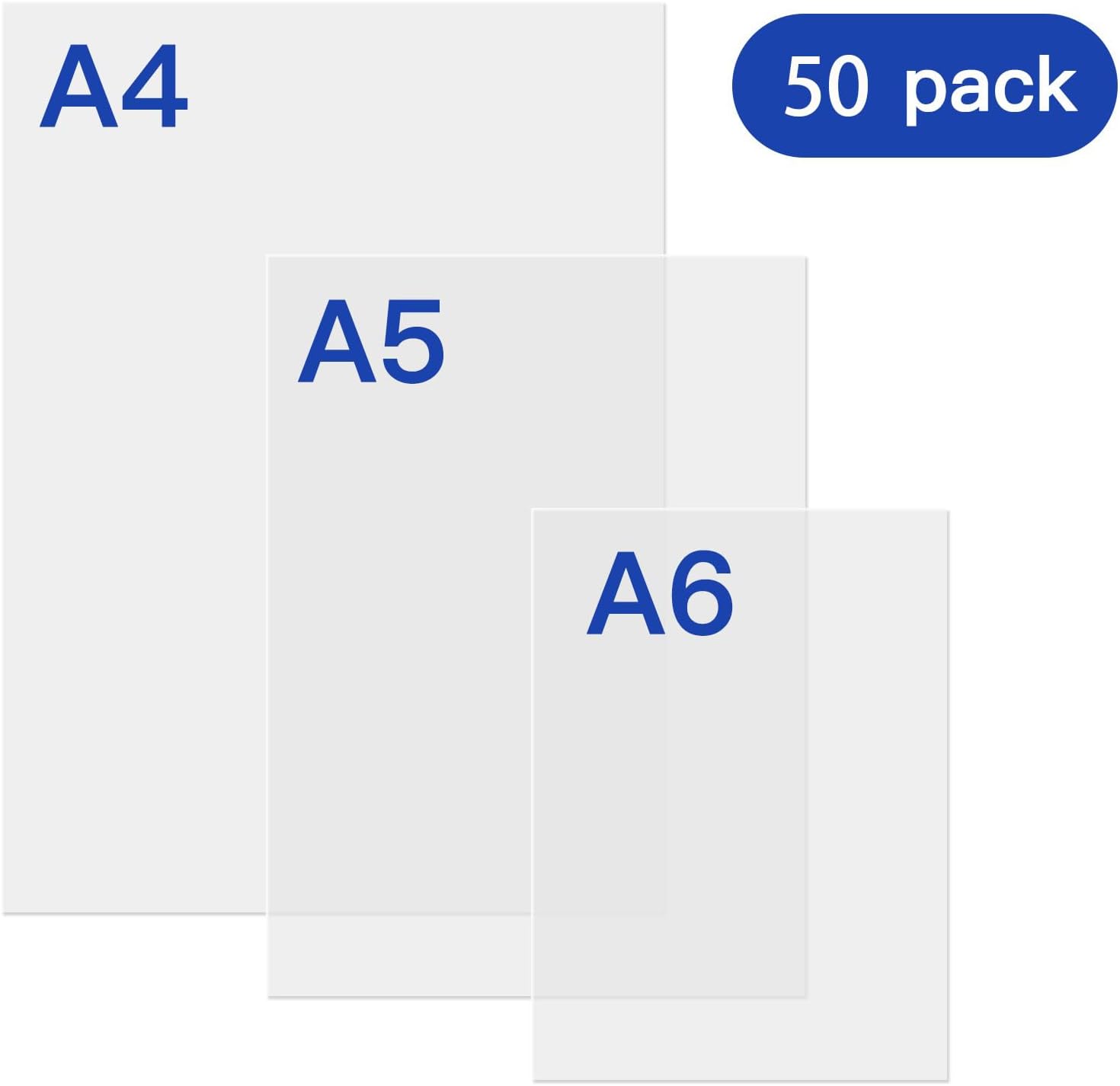 Thumbnail 6 de Mixed Laminating Pouches (A4/A5/A6) – 50 Pack, 160 Micron