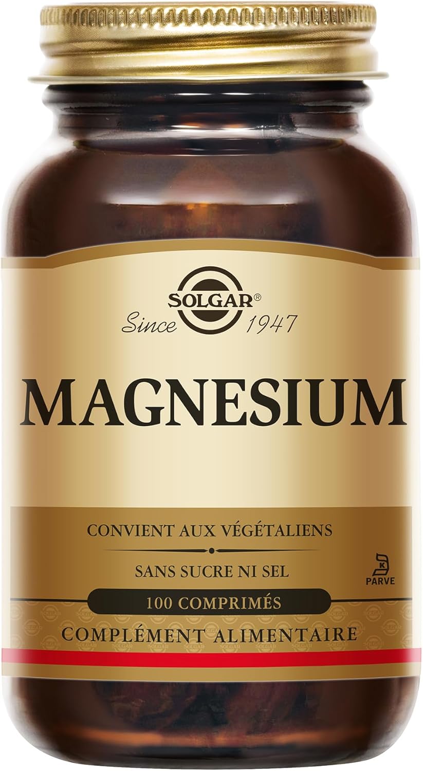Detalle de Solgar Magnésium Bisglycinate – Sommeil et Fatigue, 100 comprimés