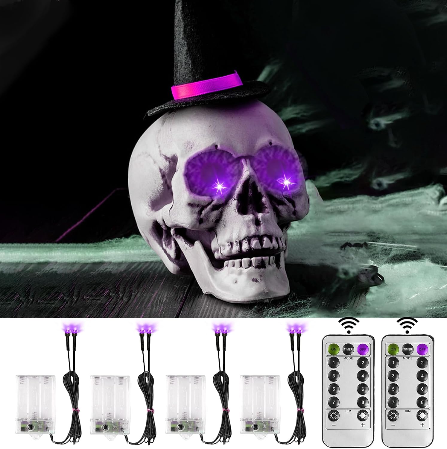 Thumbnail 5 de LCHUANG Halloween Glowing Eyes Lights, Purple