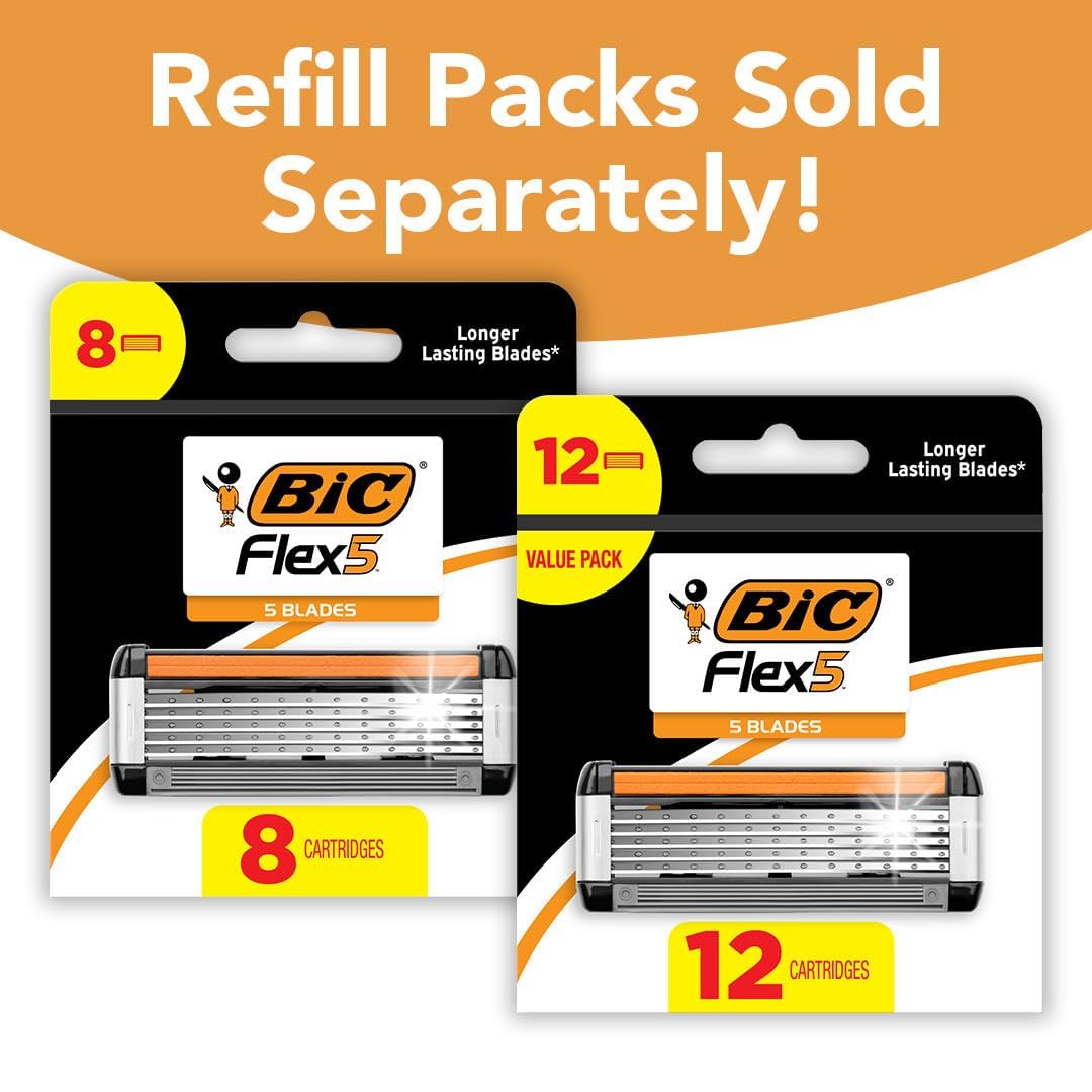 Thumbnail 1 de BIC Flex 5 Men’s Refillable 5-Blade Razor Set (1 Handle + 12 Cartridges)