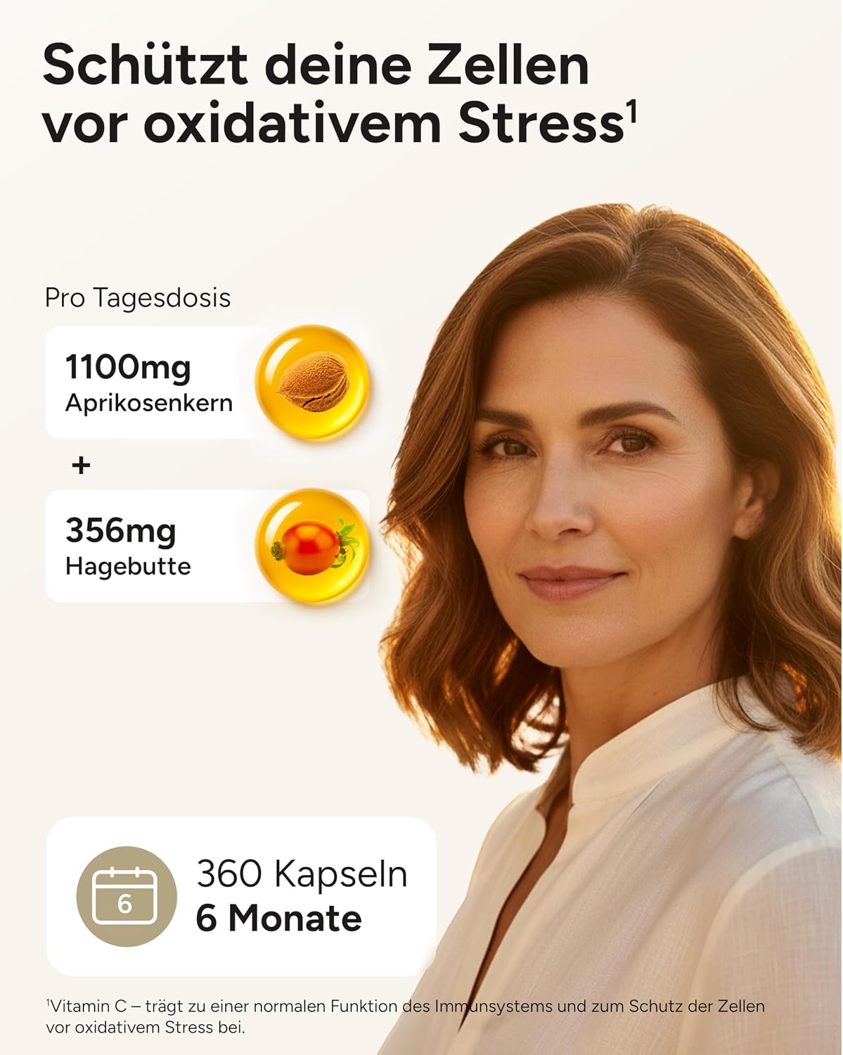 Detalle 2 de 360 Aprikosenkerne Kapseln 1100 mg ⚙