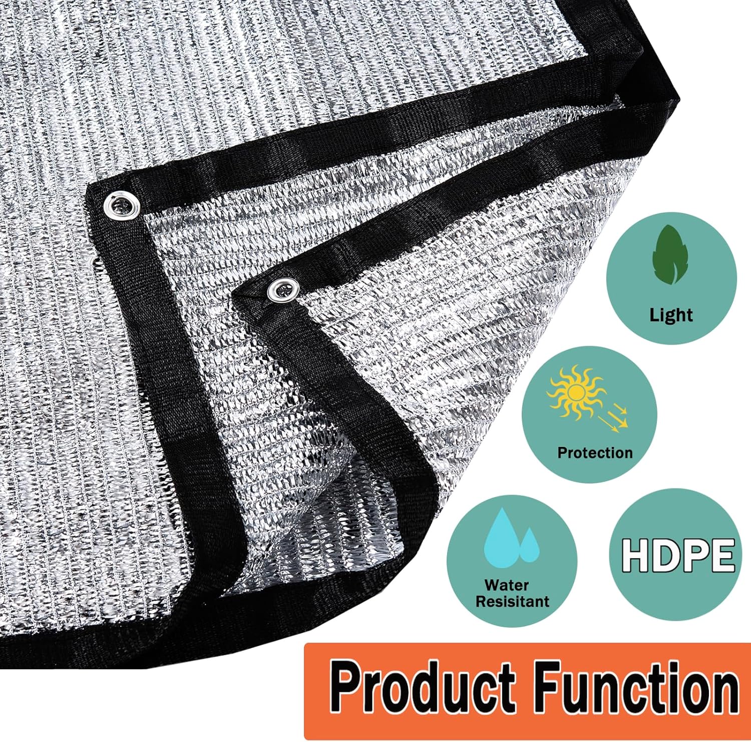 Thumbnail 1 de Aluminet Shade Cloth 4m x 4.9m – Reflective Sun Block Mesh for Garden, Patio and More