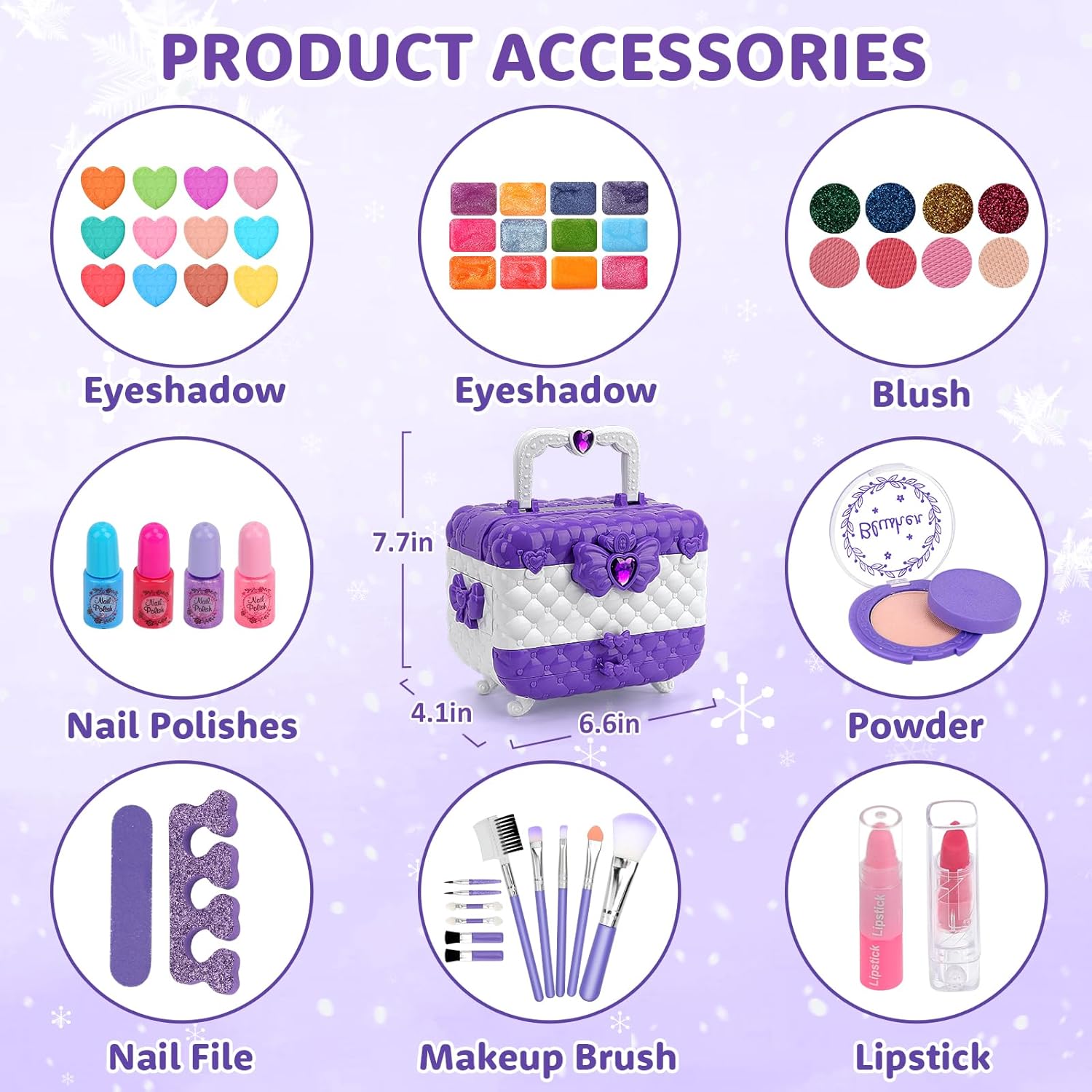 Detalle 2 de Maquillaje para Niñas 55 Pcs lavable