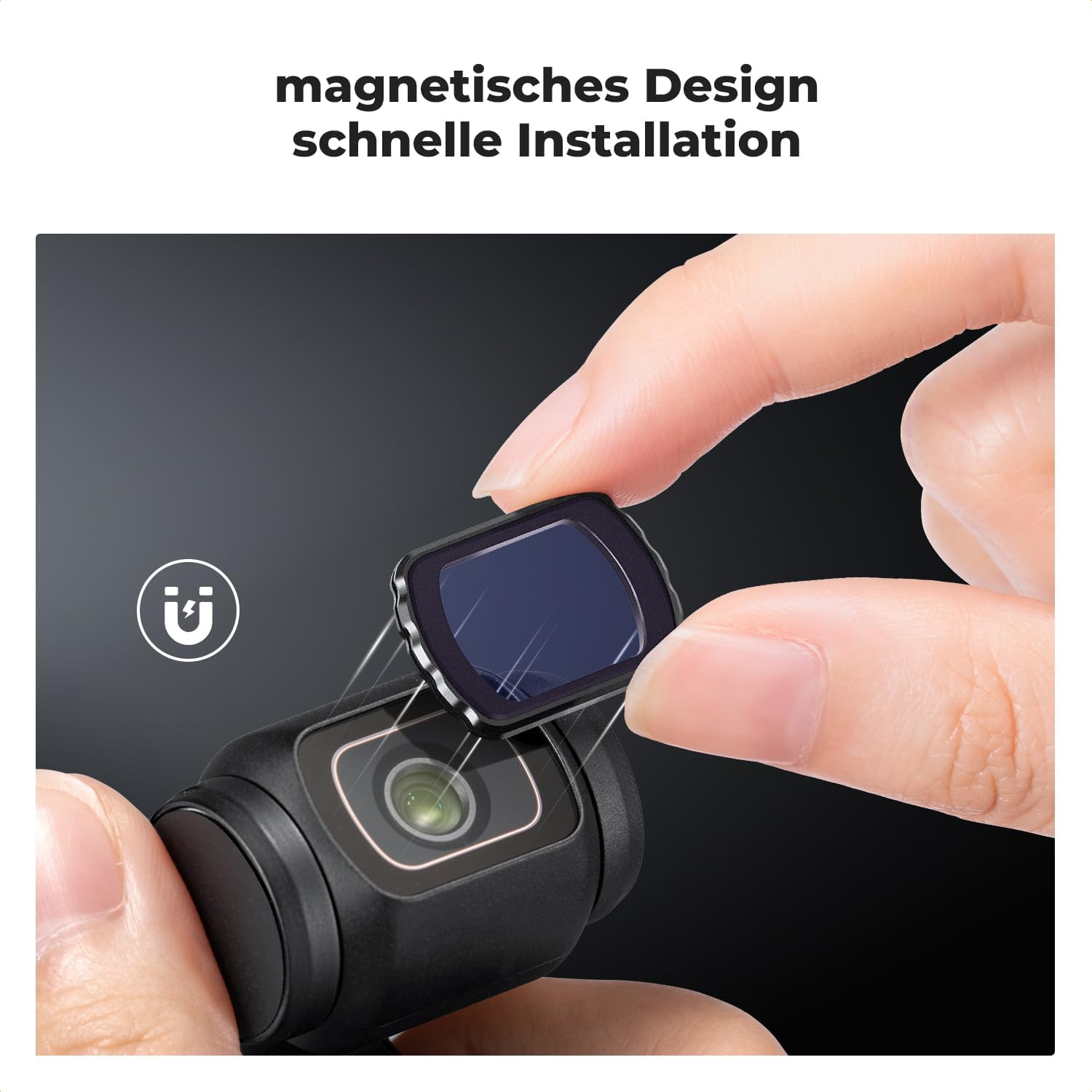Detalle de K&F CONCEPT magnetisches Clear-Natural Night Filter: Lichtverschmutzungsreduzierung für DJI Osmo Pocket 4/3