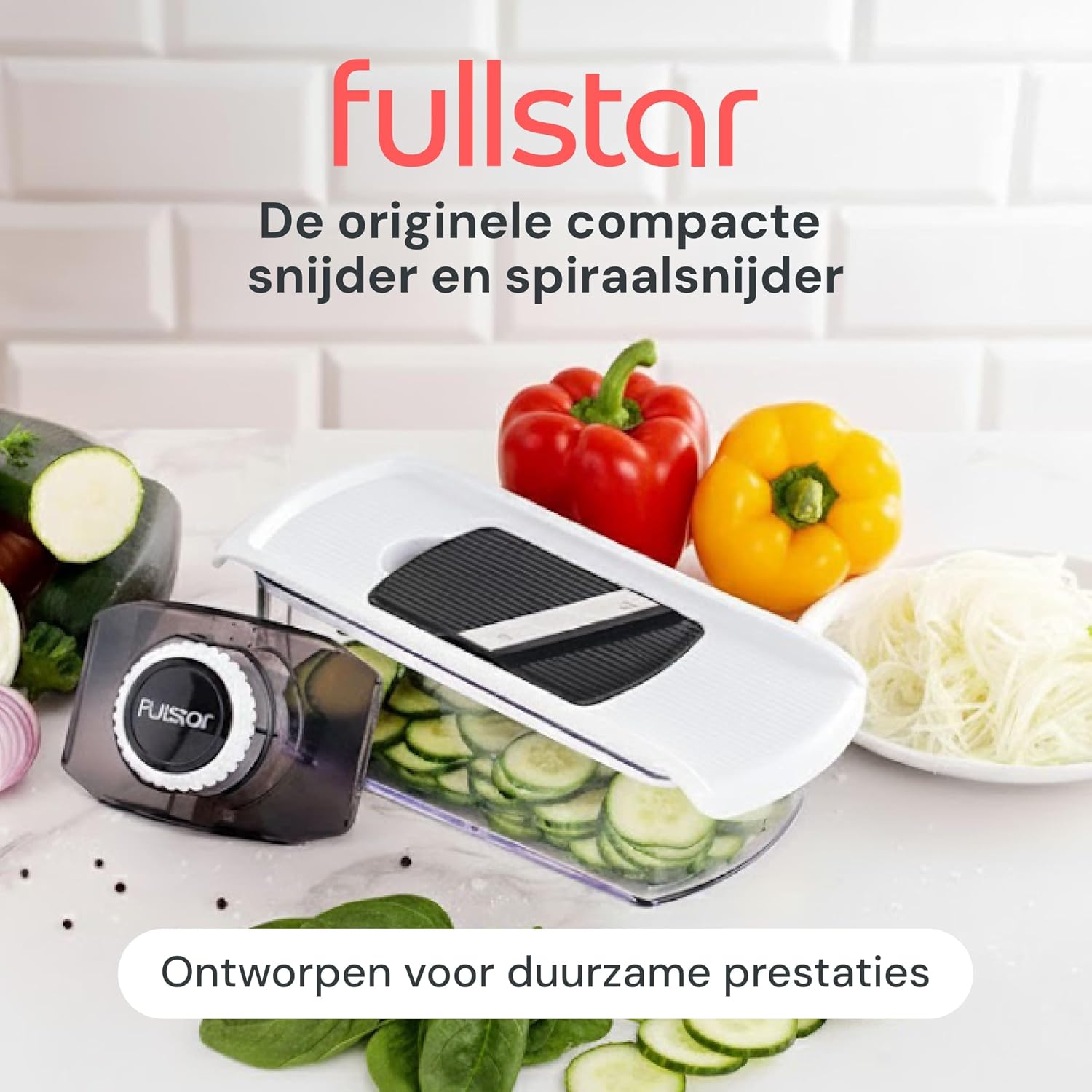 Detalle 2 de Fullstar Pro mandolinesnijder 6-in-1 met opvangbak en verwisselbare messen