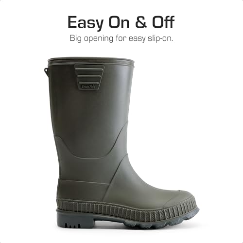 Detalle de DREAM PAIRS Boys Non-Slip Wellies in Olive (Size 2 Big Kid)