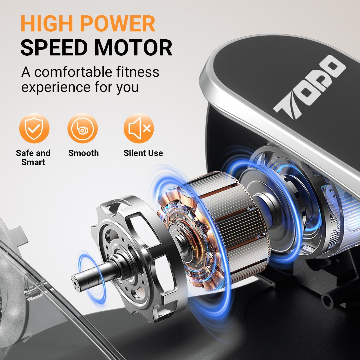 Detalle de TODO TUD-523 Under-Desk Elliptical with Remote, 12 Speeds and 12 Modes