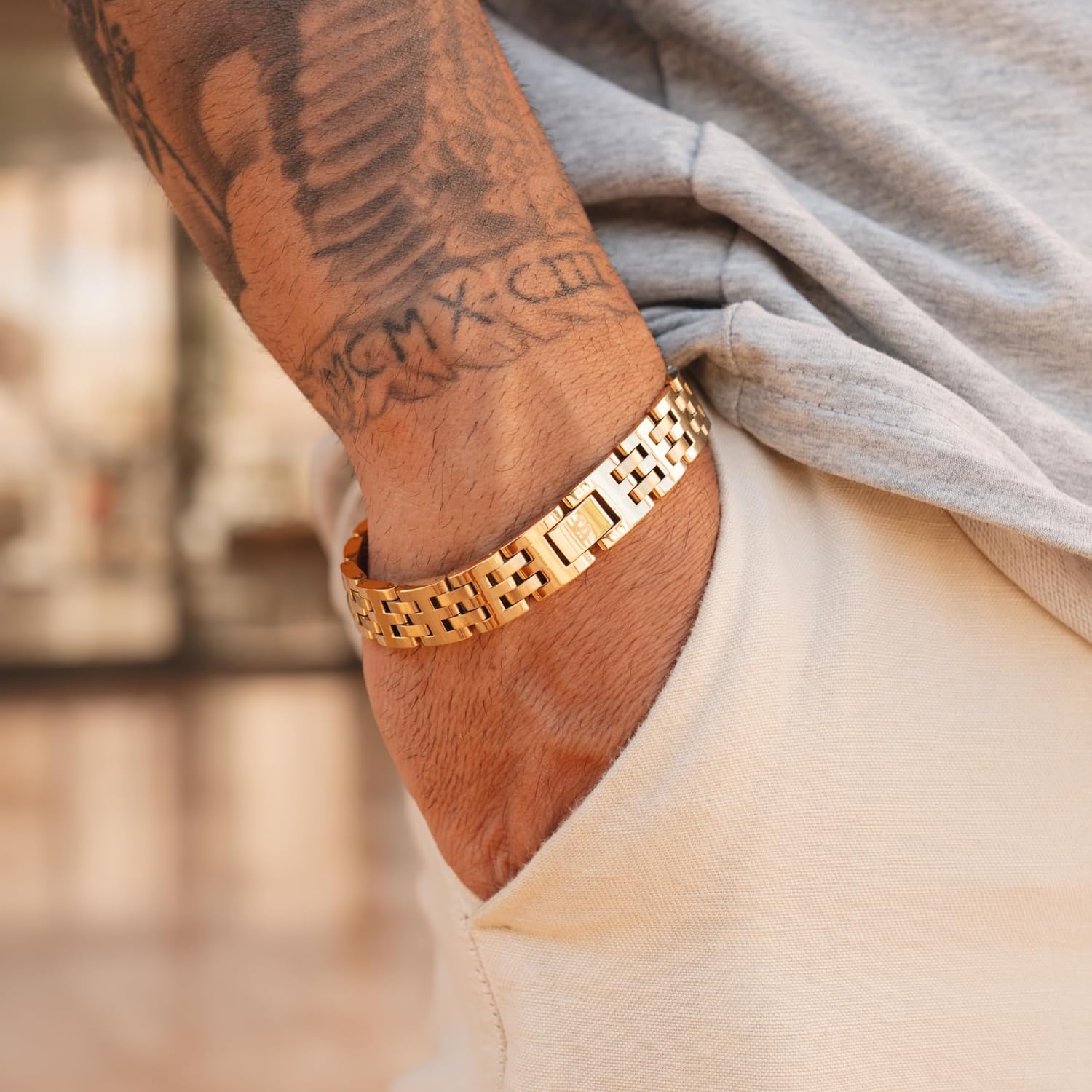 Thumbnail 3 de SERASAR Bracciale da Uomo in Acciaio Inox Premium [Intense] – 12 mm, 316L, impermeabile con scatola portagioie