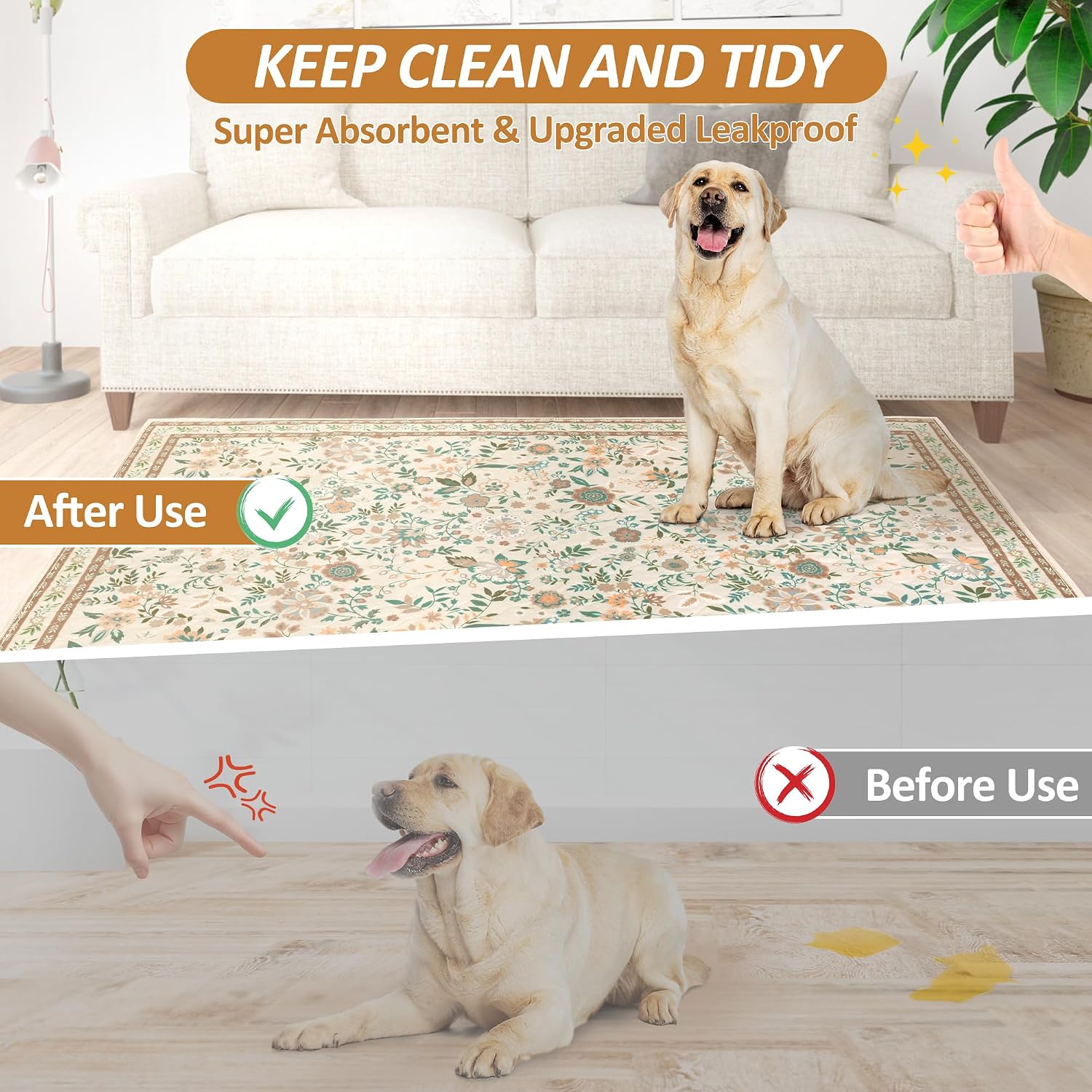 Thumbnail 6 de Baodan Washable Puppy Pads 60x90 cm
