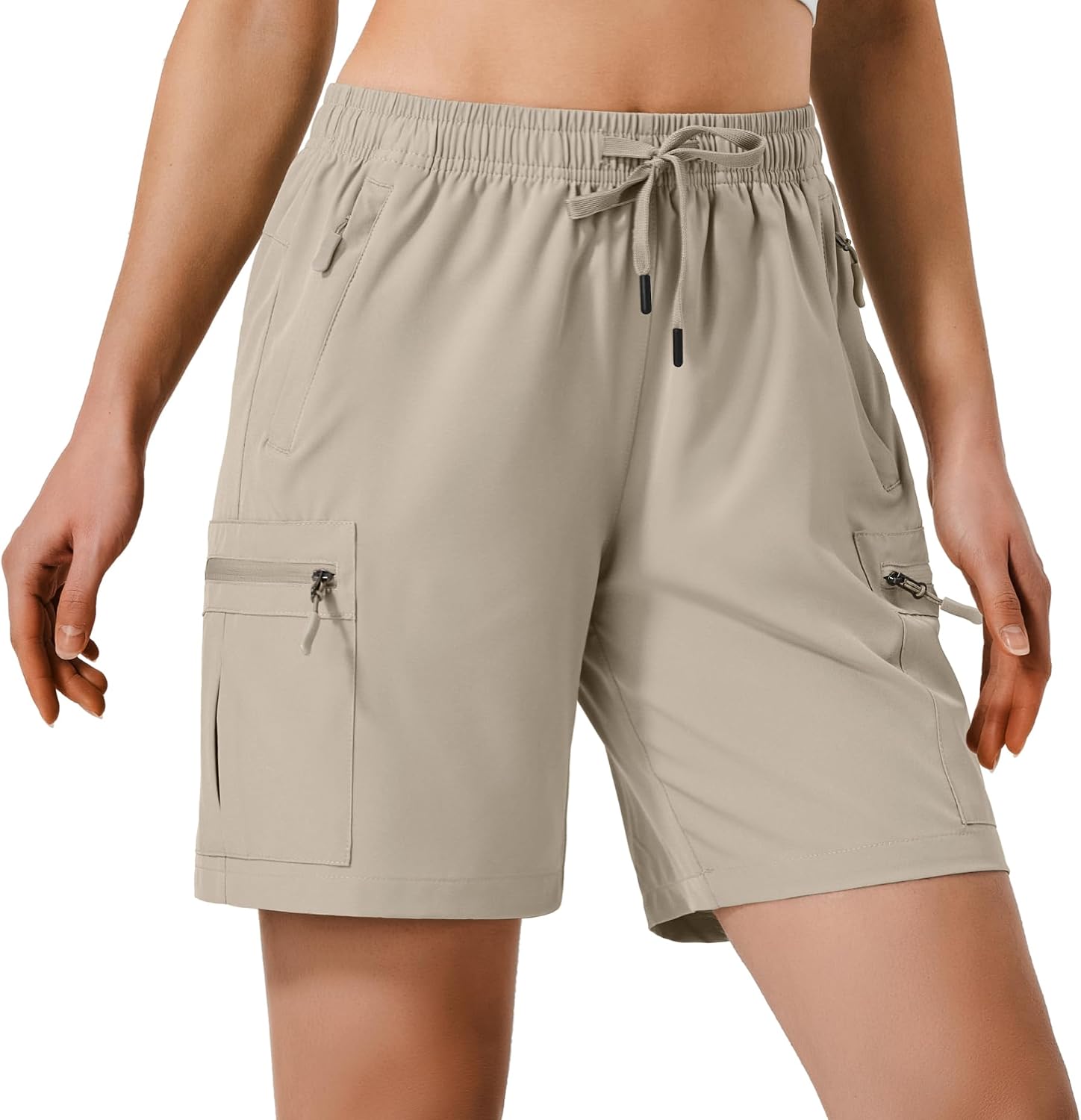 Detalle de Hugut Women's Lightweight Hiking Shorts with Quick-Dry Fabric