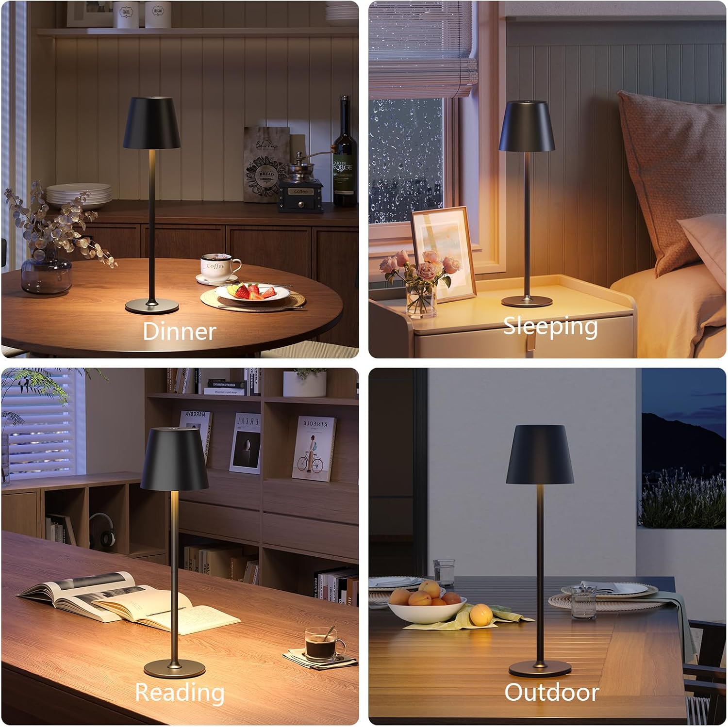 Detalle 2 de UPXNBOR LED Tischlampe Kabellos 3‑stufig