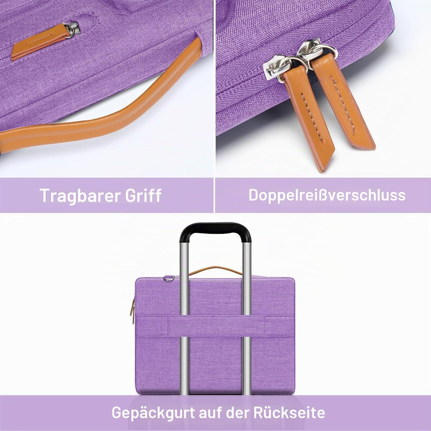 Thumbnail 5 de MOSISO 360 Laptoptasche – wasserdichtes 13,3–14 Zoll Modell mit 360° Schutz und 4 Reißverschlussfächern