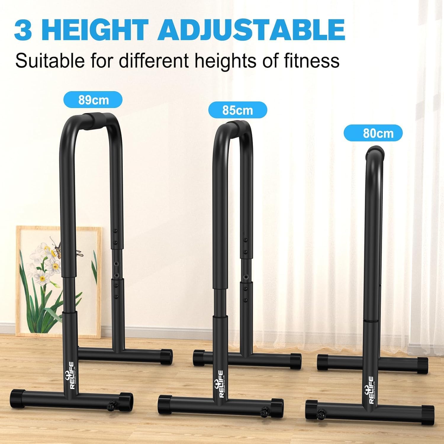Thumbnail 2 de RELIFE REBUILD YOUR LIFE Dip Station – verstellbare Dip Bar, Parallettes und Push-Up Ständer
