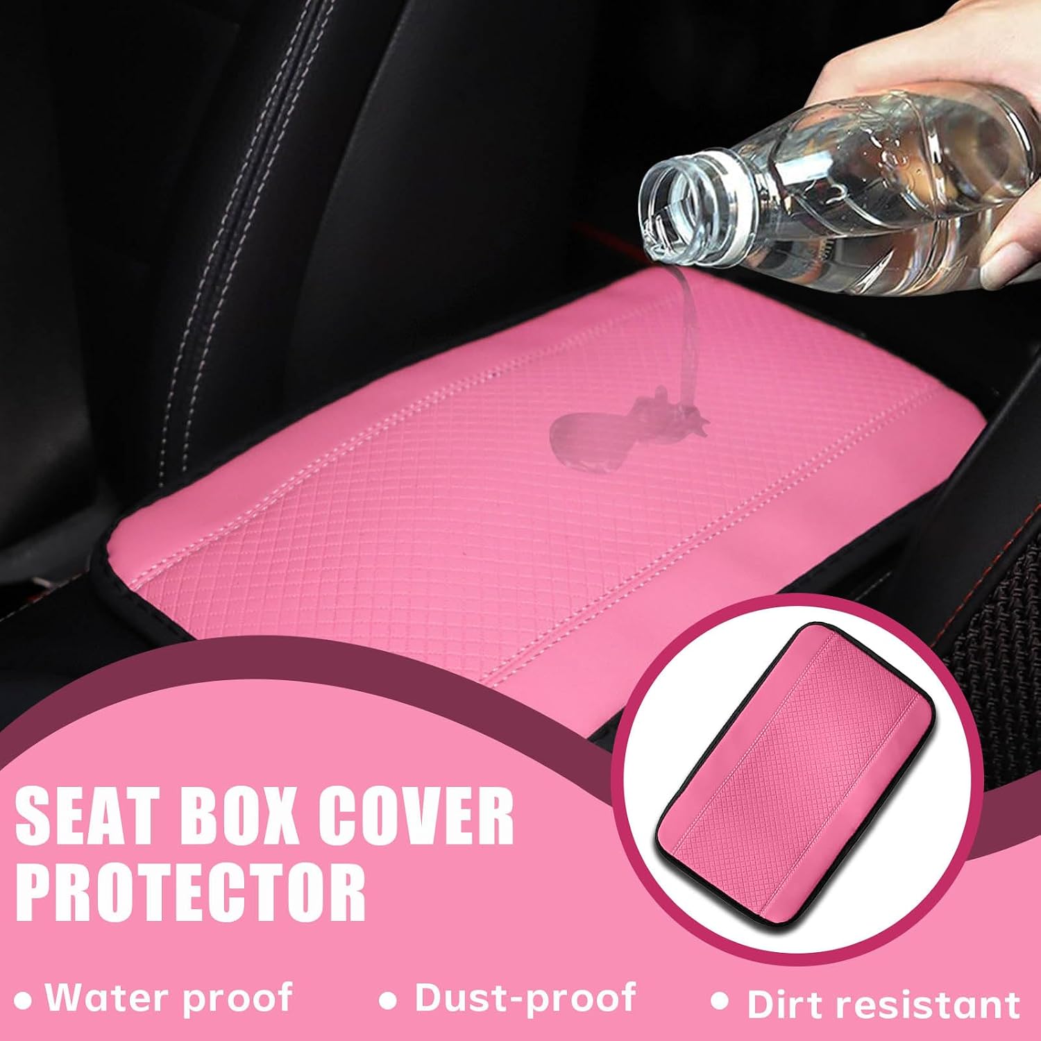 Detalle de Piburth Car Armrest Pad PU Leather