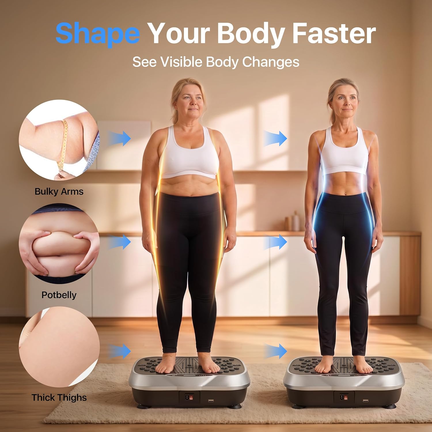Detalle 2 de ALSO GO 470 Vibration Plate Exercise Machine, 10 Modes, 200 Speeds