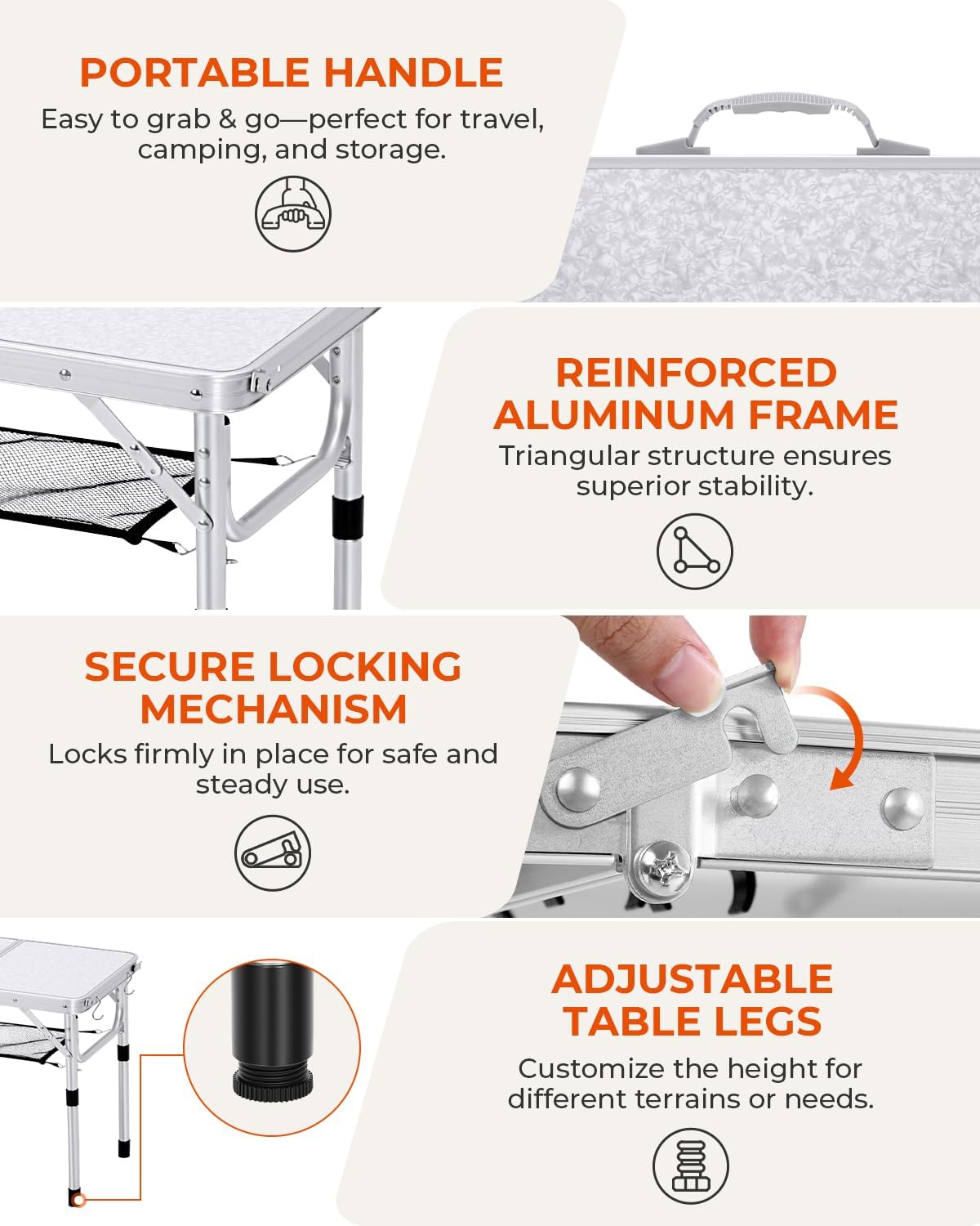 Thumbnail 4 de Sportneer Folding Camping Table 23.6" x 15.7" ⛺