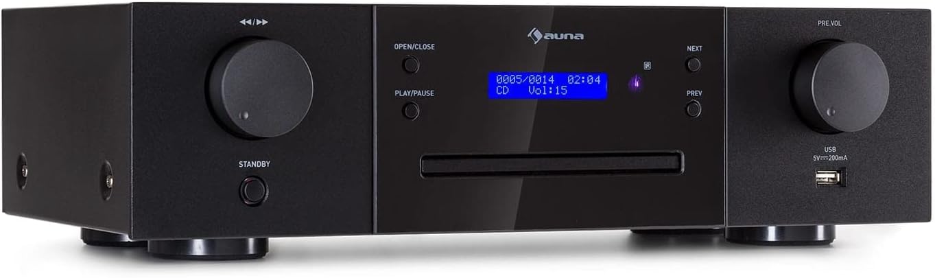 Detalle de AUNA CD-1000 DG Hi-Fi CD Player with USB, LED Display and Remote