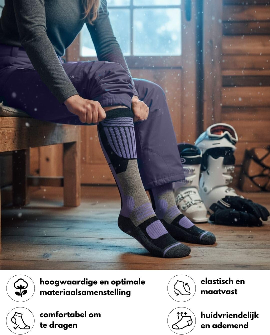 Thumbnail 3 de sockenkauf24 Merino skisokken voor dames, 2 paar