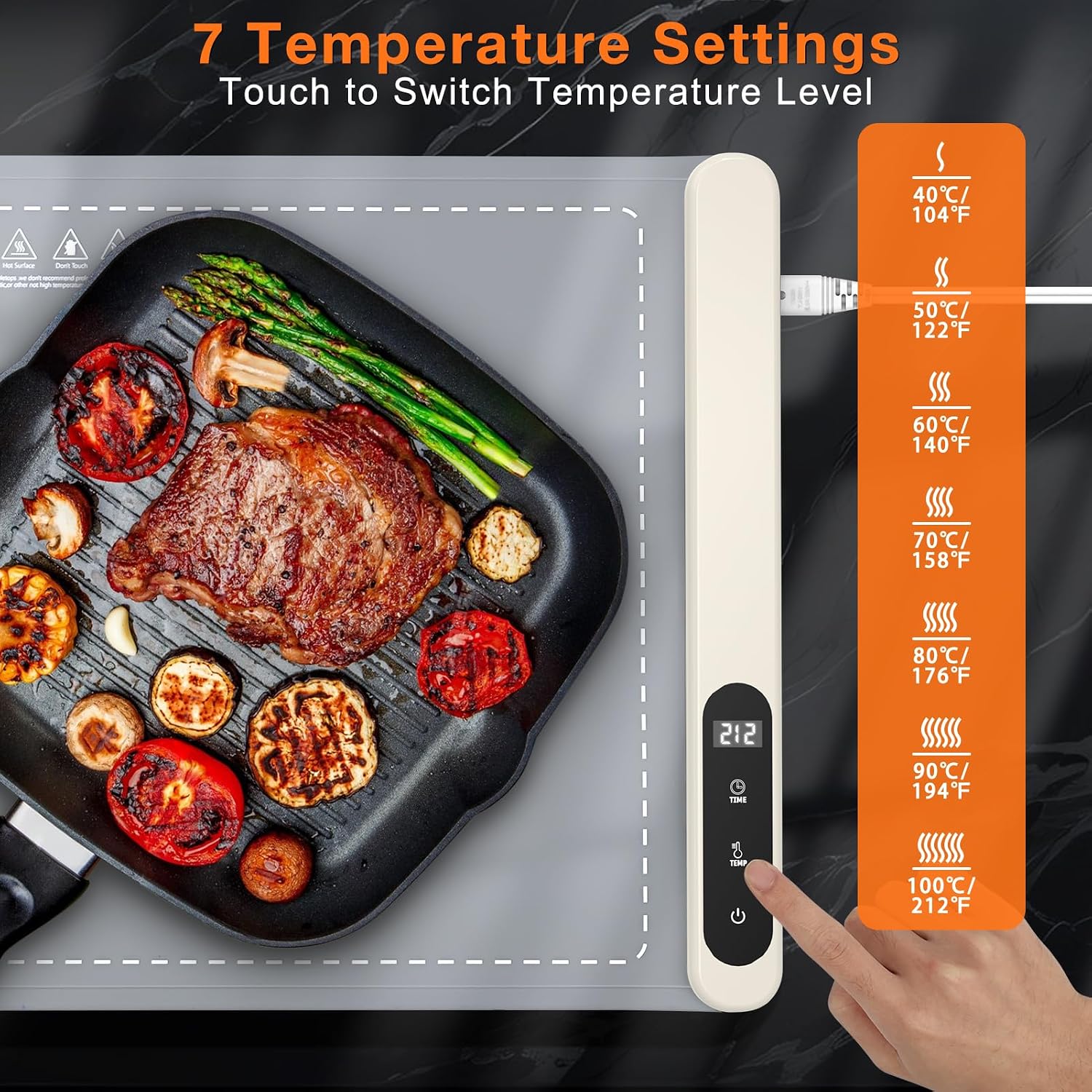 Detalle de FYY Food Warming Mat 24 x 15-Inch