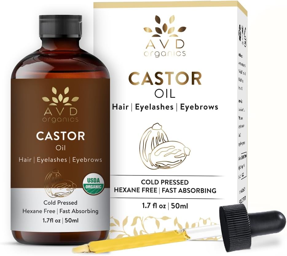 Detalle de AVD Organics Castor Oil 50ml with Eyebrow & Eyelash Brush